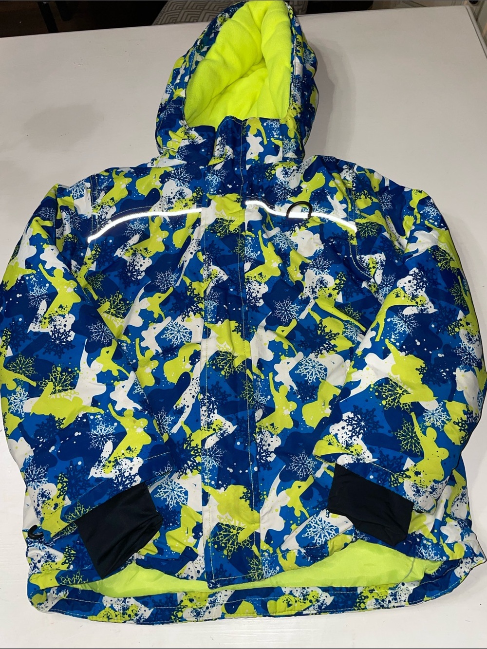 Phibee colorful winter coat removable hood size 5-6